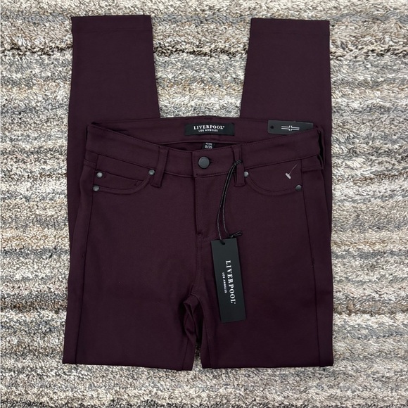Liverpool Skinny Jeans/Jeggings In Aubergine Sz 0/25P NWT | Liverpool Skinny - - Picture 6 of 13
